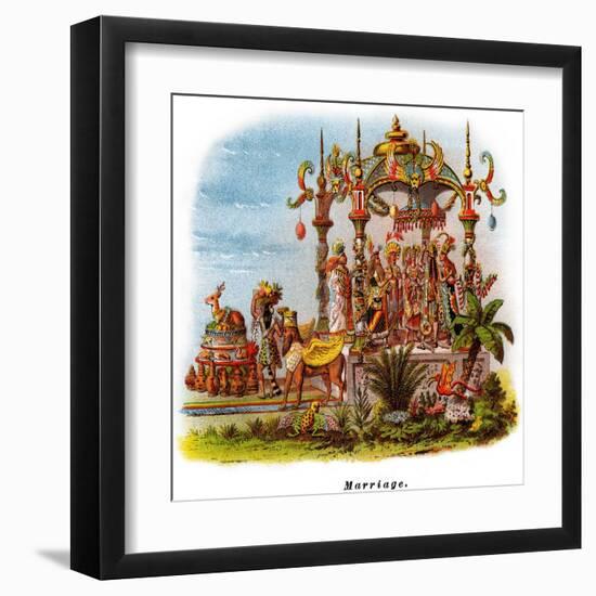 Marriage - Mardi Gras Parade Float Design-null-Framed Art Print