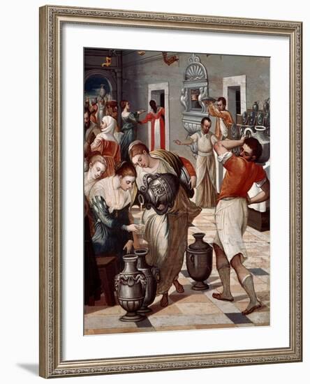 Marriage of Cana, by Michael Damaskenos-null-Framed Giclee Print