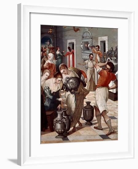 Marriage of Cana, by Michael Damaskenos-null-Framed Giclee Print