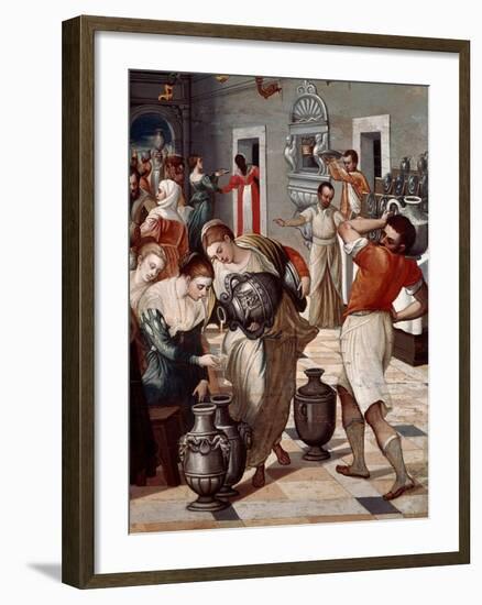Marriage of Cana, by Michael Damaskenos-null-Framed Giclee Print