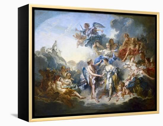 Marriage of Cupid and Psyche-Francois Boucher-Framed Stretched Canvas