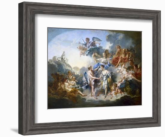 Marriage of Cupid and Psyche-Francois Boucher-Framed Art Print