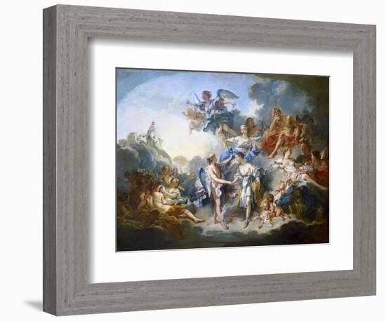 Marriage of Cupid and Psyche-Francois Boucher-Framed Art Print