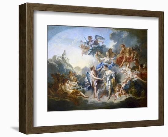 Marriage of Cupid and Psyche-Francois Boucher-Framed Art Print