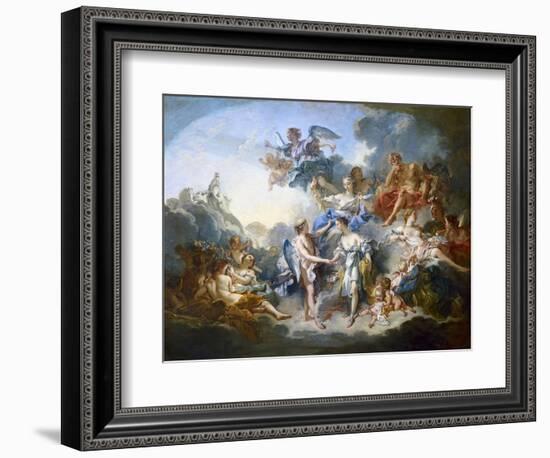 Marriage of Cupid and Psyche-Francois Boucher-Framed Art Print