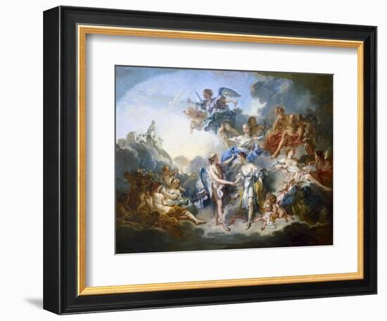 Marriage of Cupid and Psyche-Francois Boucher-Framed Art Print