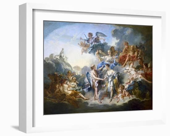 Marriage of Cupid and Psyche-Francois Boucher-Framed Art Print