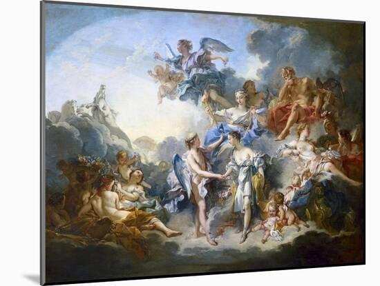Marriage of Cupid and Psyche-Francois Boucher-Mounted Art Print