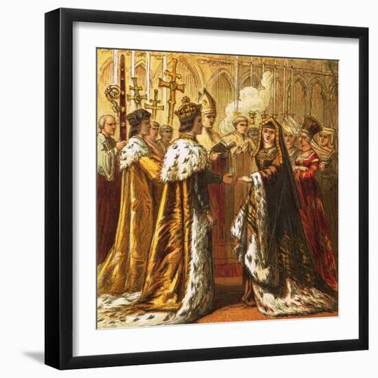 Marriage of Henry Vii-English-Framed Giclee Print