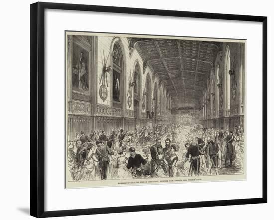 Marriage of Hrh the Duke of Connaught, Dejeuner in St George's Hall, Windsor Castle-null-Framed Giclee Print