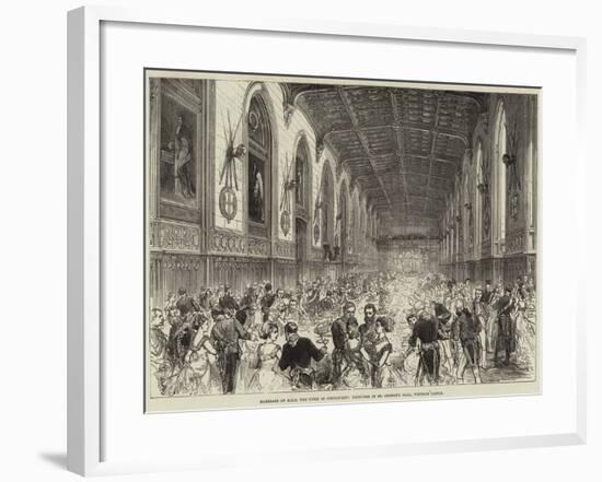 Marriage of Hrh the Duke of Connaught, Dejeuner in St George's Hall, Windsor Castle-null-Framed Giclee Print