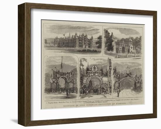 Marriage of Lord Burghley, Festivities at Stamford-null-Framed Giclee Print