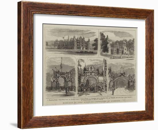 Marriage of Lord Burghley, Festivities at Stamford-null-Framed Giclee Print