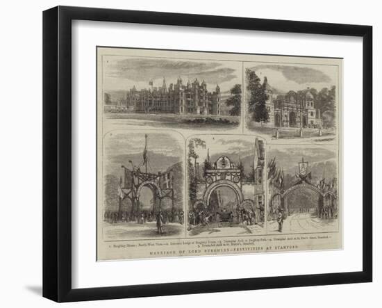 Marriage of Lord Burghley, Festivities at Stamford-null-Framed Giclee Print