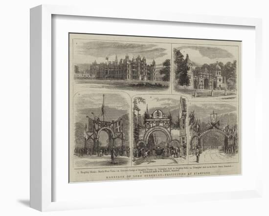 Marriage of Lord Burghley, Festivities at Stamford-null-Framed Giclee Print