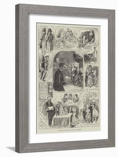 Marriage of the American Midgets at Manchester-Alfred Courbould-Framed Giclee Print