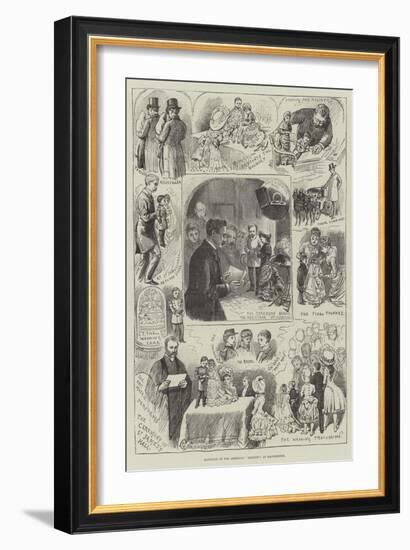 Marriage of the American Midgets at Manchester-Alfred Courbould-Framed Giclee Print