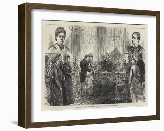 Marriage of the Earl of Rosebery to Miss Hannah Rothschild, the Civil Ceremony-Charles Robinson-Framed Giclee Print