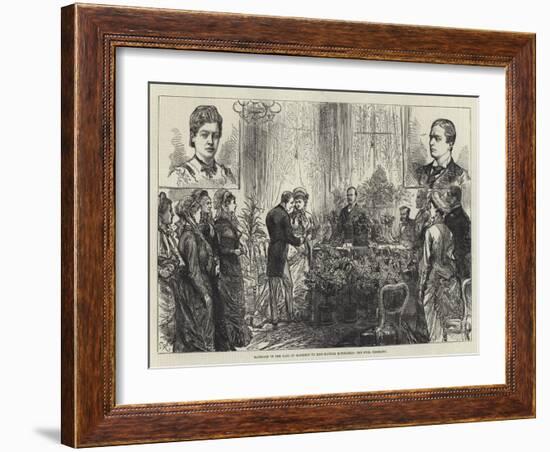 Marriage of the Earl of Rosebery to Miss Hannah Rothschild, the Civil Ceremony-Charles Robinson-Framed Giclee Print