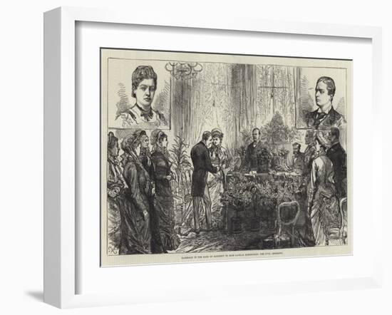 Marriage of the Earl of Rosebery to Miss Hannah Rothschild, the Civil Ceremony-Charles Robinson-Framed Giclee Print