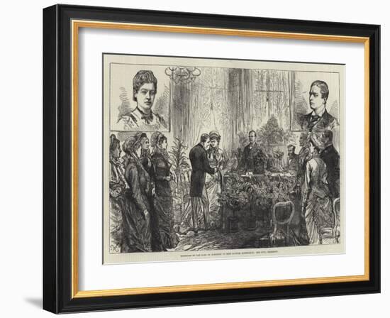 Marriage of the Earl of Rosebery to Miss Hannah Rothschild, the Civil Ceremony-Charles Robinson-Framed Giclee Print