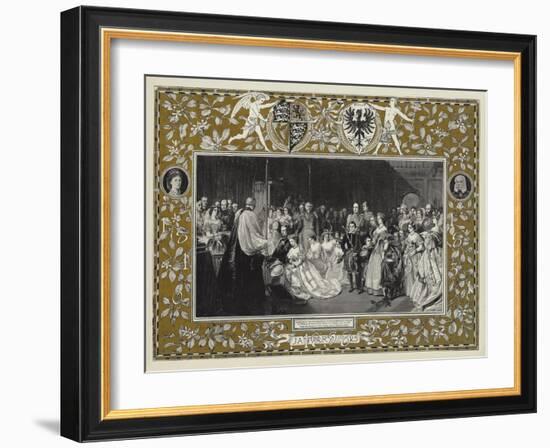Marriage of the Princess Royal to Prince Fredrick William of Prussia-John Phillip-Framed Giclee Print