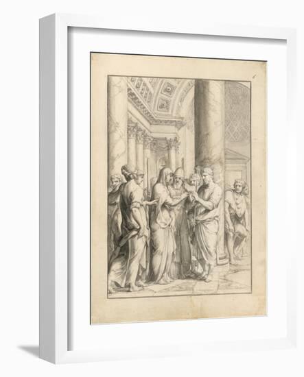 Marriage of the Virgin, C.1640-Jacques Stella-Framed Giclee Print