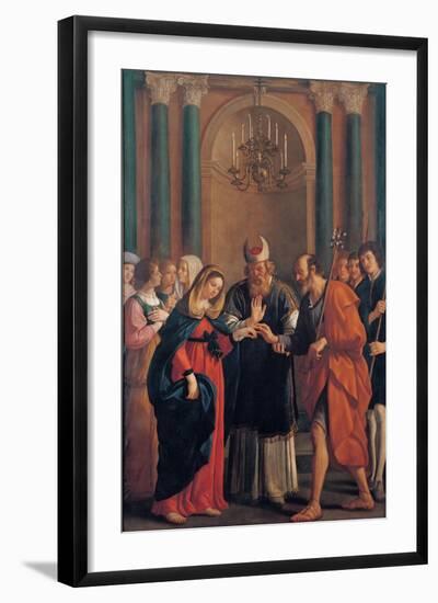 Marriage of the Virgin Mary-Bartolomeo Gennari-Framed Art Print