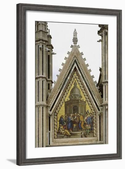 Marriage of Virgin, Decorative Mosaic from Left Cusp, Facade of Orvieto Cathedral-null-Framed Giclee Print