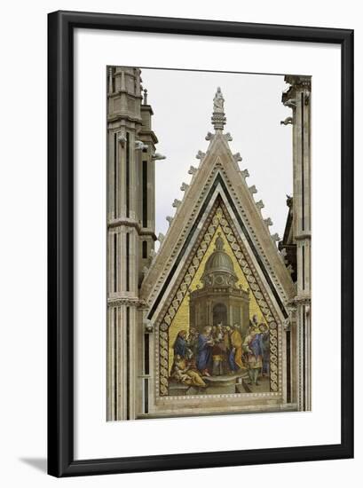 Marriage of Virgin, Decorative Mosaic from Left Cusp, Facade of Orvieto Cathedral-null-Framed Giclee Print