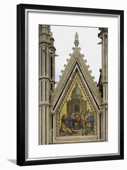 Marriage of Virgin, Decorative Mosaic from Left Cusp, Facade of Orvieto Cathedral-null-Framed Giclee Print