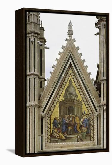 Marriage of Virgin, Decorative Mosaic from Left Cusp, Facade of Orvieto Cathedral-null-Framed Premier Image Canvas
