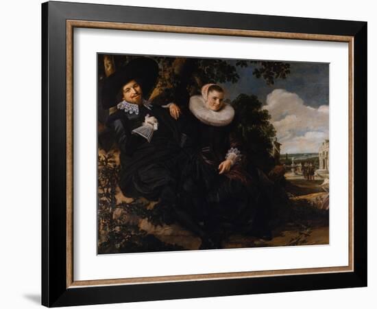 Marriage Portrait of Isaac Massa and Beatrix van der Laen-Frans Hals the Elder-Framed Giclee Print