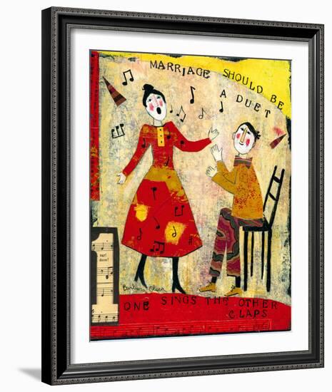 Marriage Should Be A Duet-Barbara Olsen-Framed Giclee Print