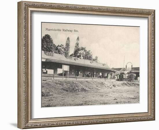 Marrickville Railway Station, New South Wales, Australia in the 1900s-null-Framed Photographic Print