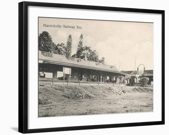 Marrickville Railway Station, New South Wales, Australia in the 1900s-null-Framed Photographic Print