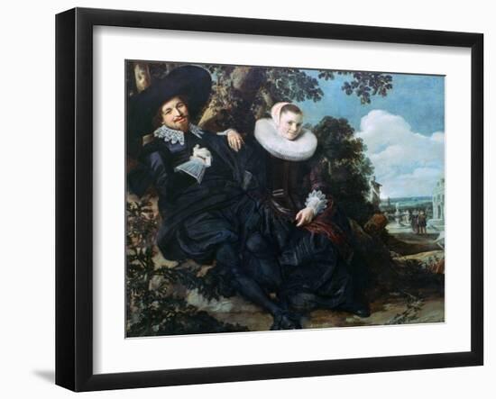 Married Couple in a Garden, C1622-Frans Hals-Framed Giclee Print