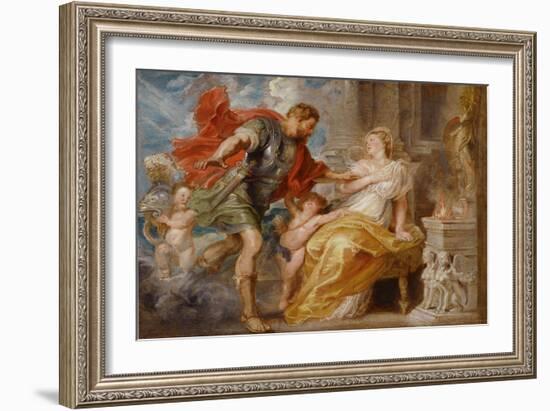 Mars and Rhea Silvia, C. 1616-1617-Peter Paul Rubens-Framed Giclee Print