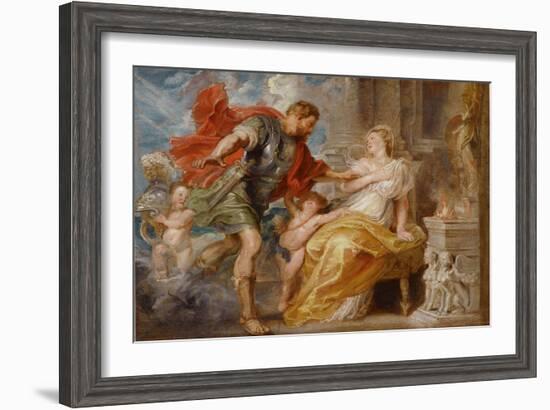 Mars and Rhea Silvia, C. 1616-1617-Peter Paul Rubens-Framed Giclee Print