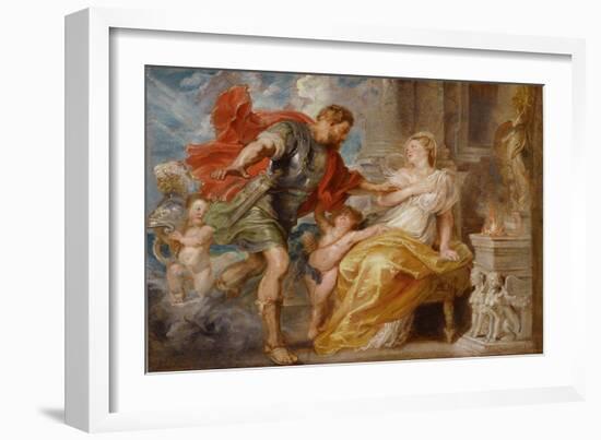 Mars and Rhea Silvia, C. 1616-1617-Peter Paul Rubens-Framed Giclee Print