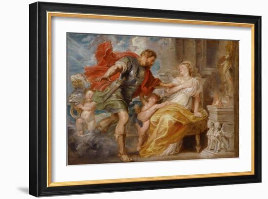 Mars and Rhea Silvia, C. 1616-1617-Peter Paul Rubens-Framed Giclee Print