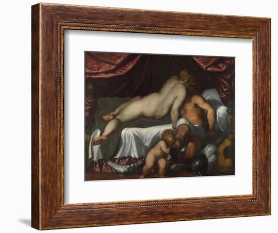 Mars and Venus, Ca 1590-Jacopo Palma il Giovane the Younger-Framed Premium Giclee Print