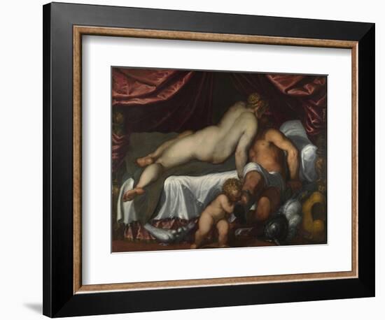 Mars and Venus, Ca 1590-Jacopo Palma il Giovane the Younger-Framed Giclee Print