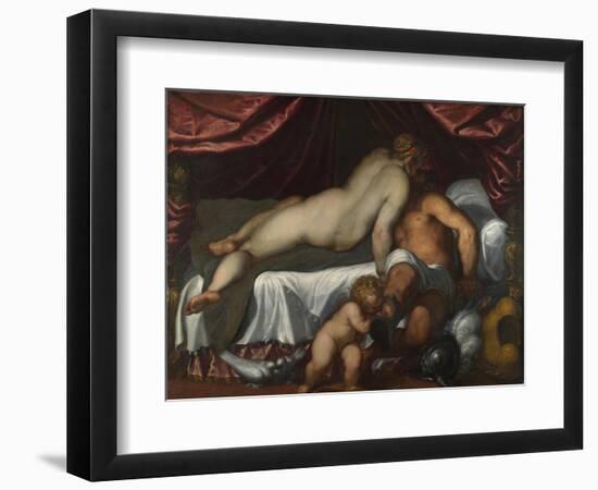 Mars and Venus, Ca 1590-Jacopo Palma il Giovane the Younger-Framed Giclee Print