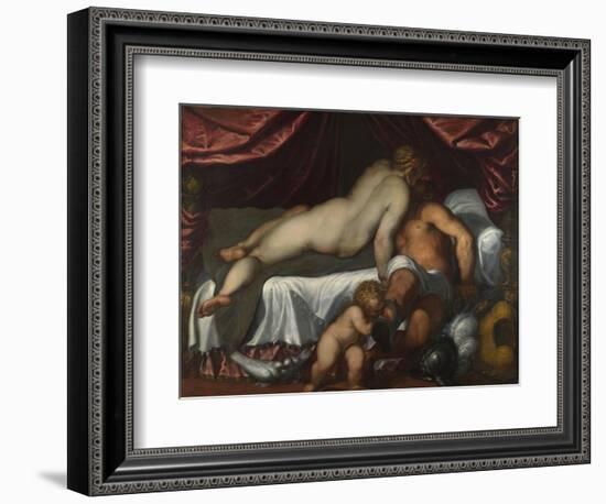 Mars and Venus, Ca 1590-Jacopo Palma il Giovane the Younger-Framed Giclee Print