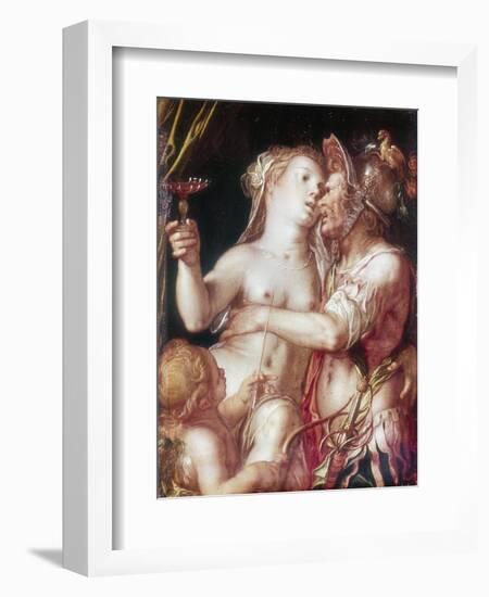 Mars and Venus, Late 16th-Early 17th Century-Joachim Anthonisz Wtewael-Framed Premium Giclee Print