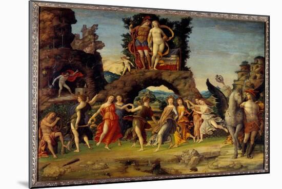 Mars and Venus or the Parnassus, 1497 (Oil on Canvas)-Andrea Mantegna-Mounted Giclee Print