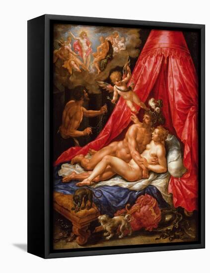 Mars and Venus Surprised by Apollo, C.1615-Hendrik De Clerck-Framed Premier Image Canvas