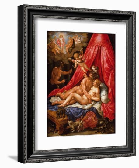 Mars and Venus Surprised by Apollo, C.1615-Hendrik De Clerck-Framed Giclee Print