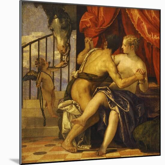 Mars and Venus with Love-Paolo Veronese-Mounted Giclee Print
